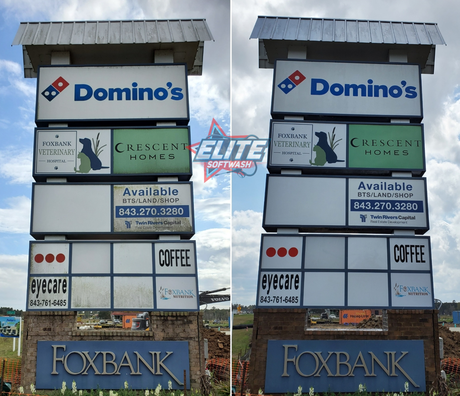 Pylon Sign Washing